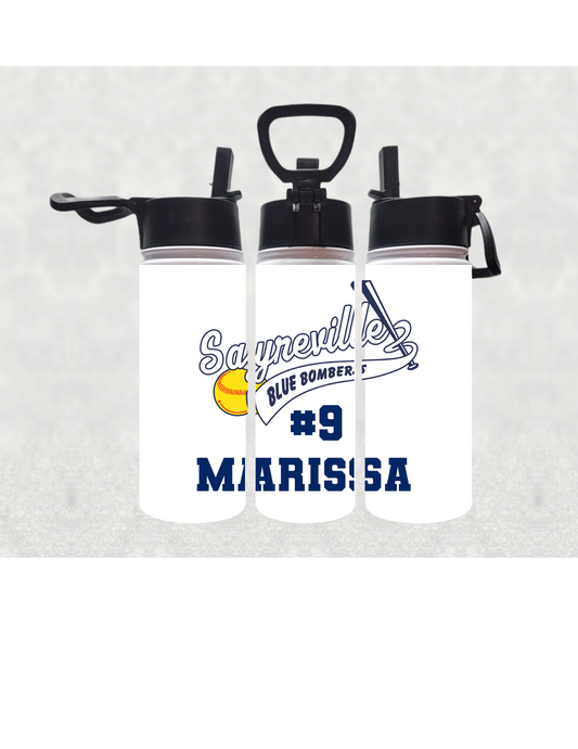BB 052- Blue Bombers Water Bottles - Customized