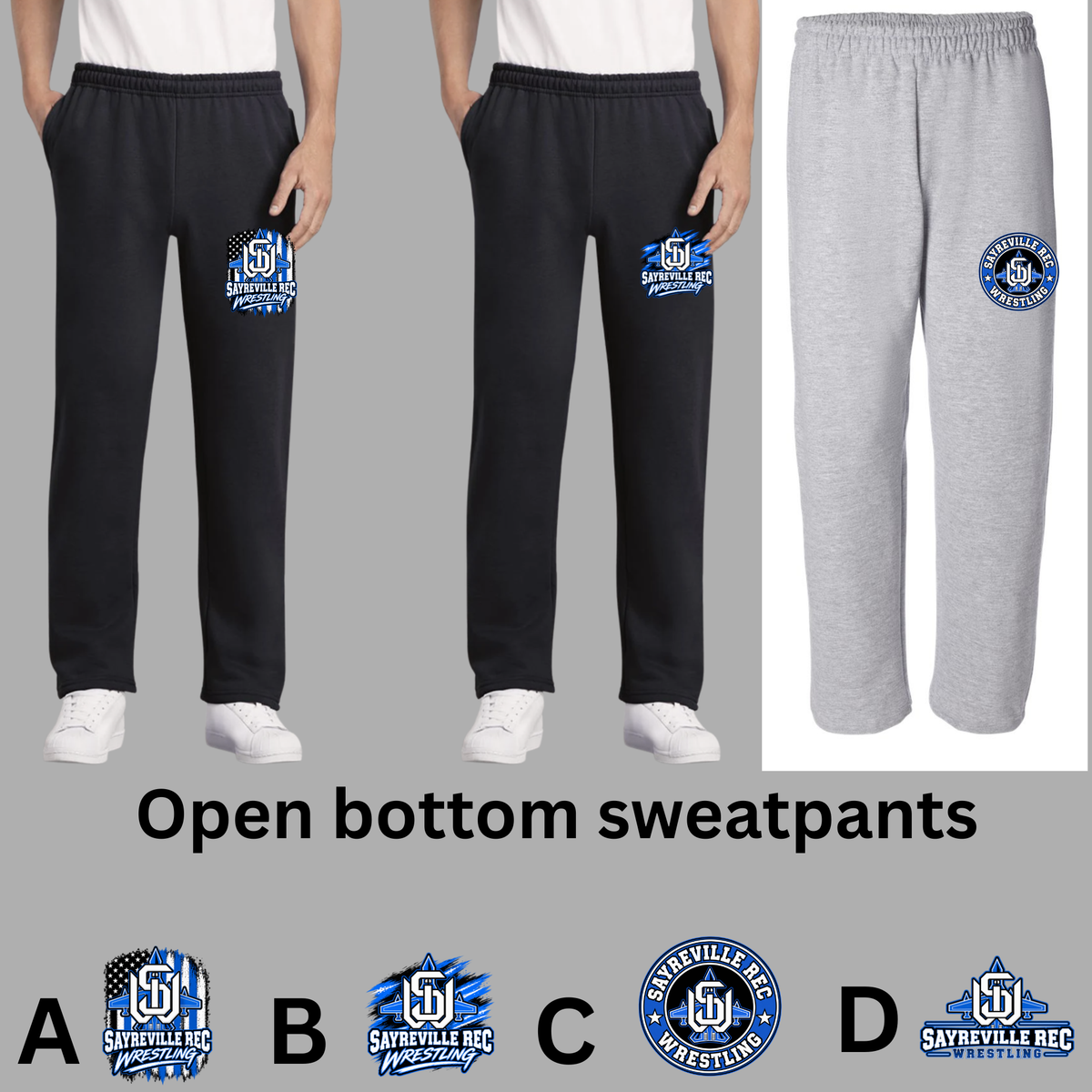 Rec Wrestling 005 - Open Bottom Sweatpants