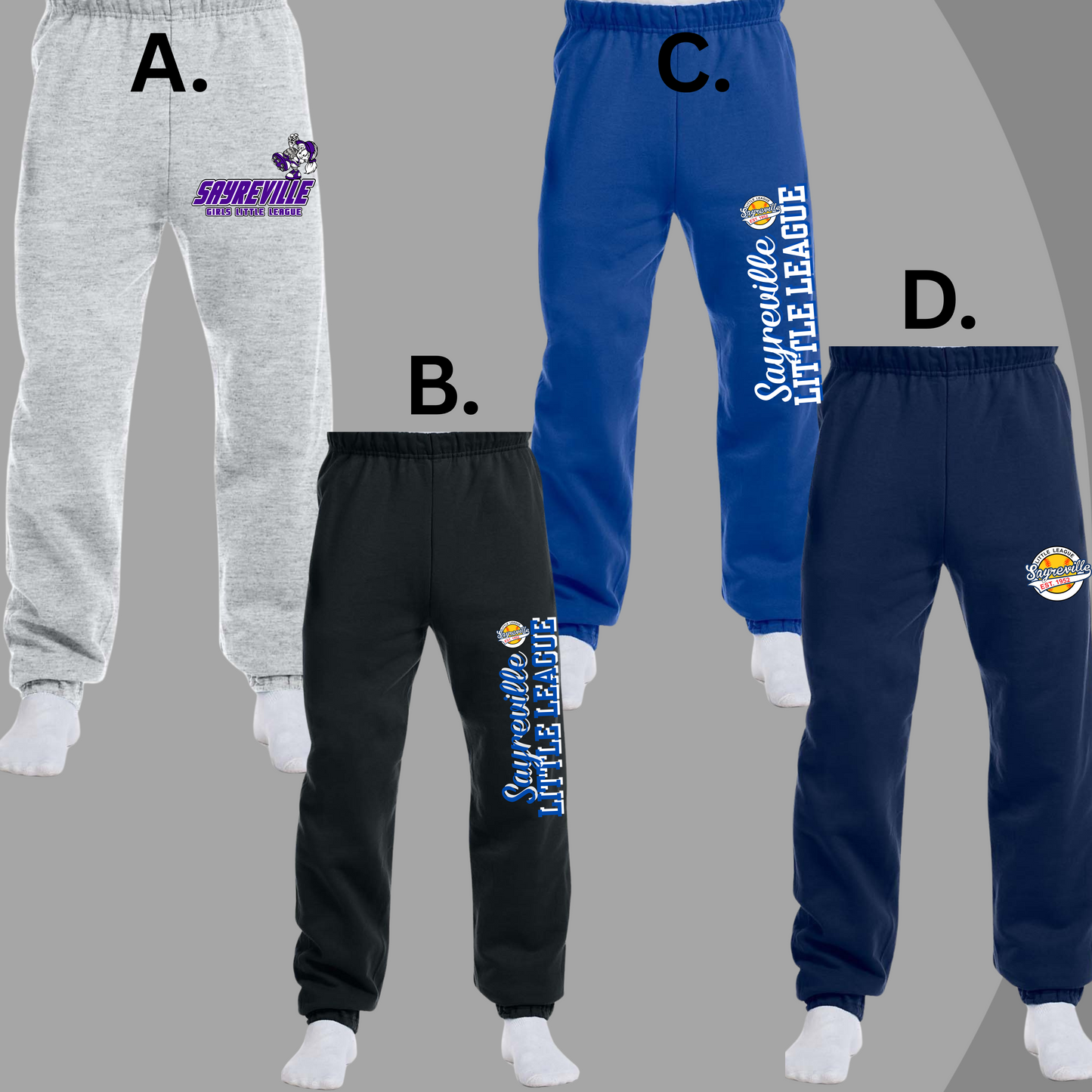 SLL 7 - Sayreville Little League- SOFTBALL Logo's - Next Level Fleece Sweatpants