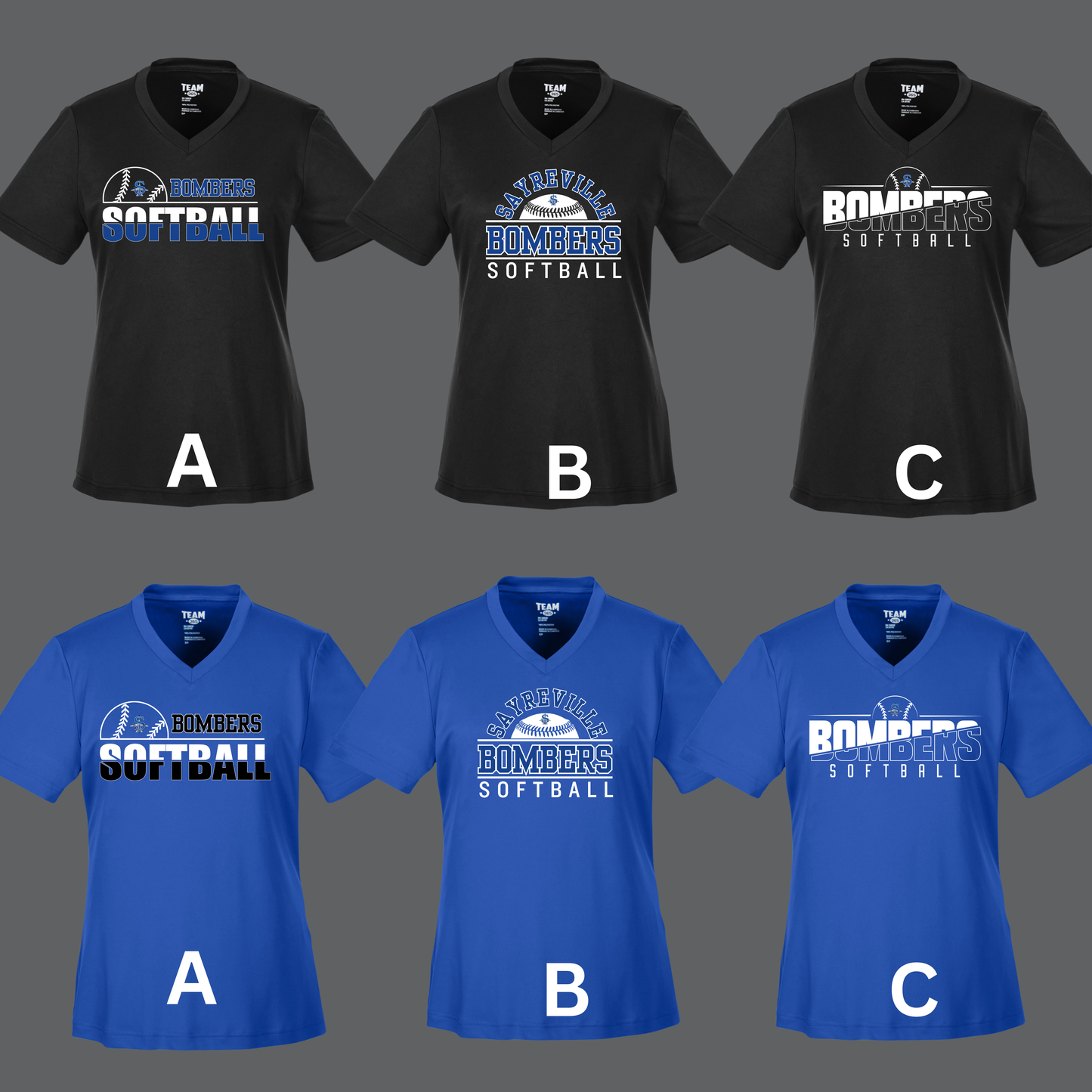 Softball 003 - Team 365- Women's V-neck - Performance T-Shirt (Dri Fit)