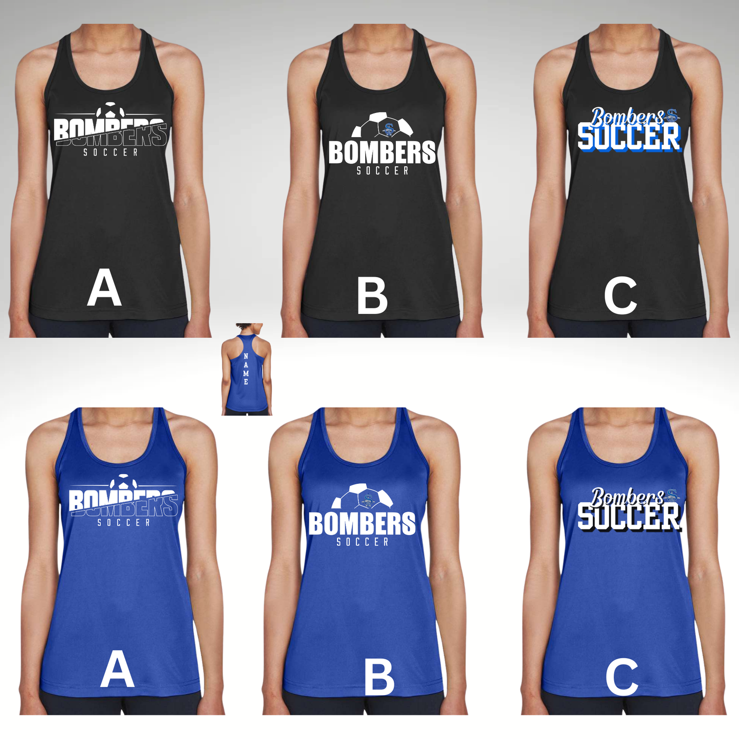 Soccer 009 -Team 365 - Women's Racerback Performance Tank Top